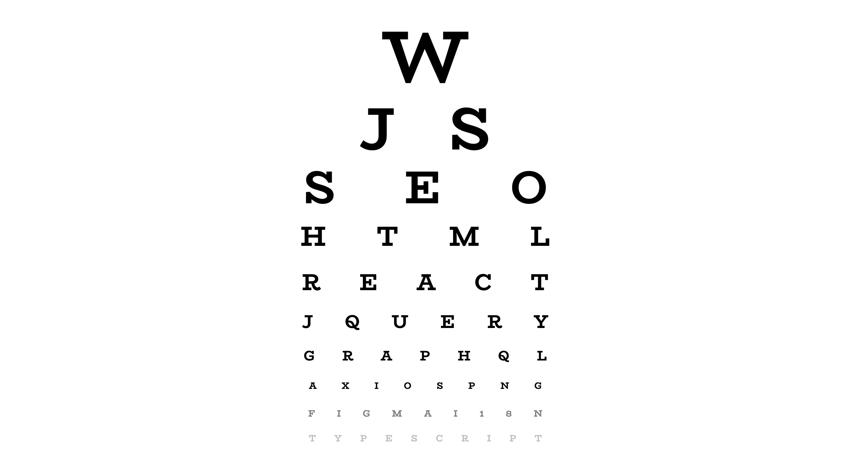 Web Themed Eye Test landing page